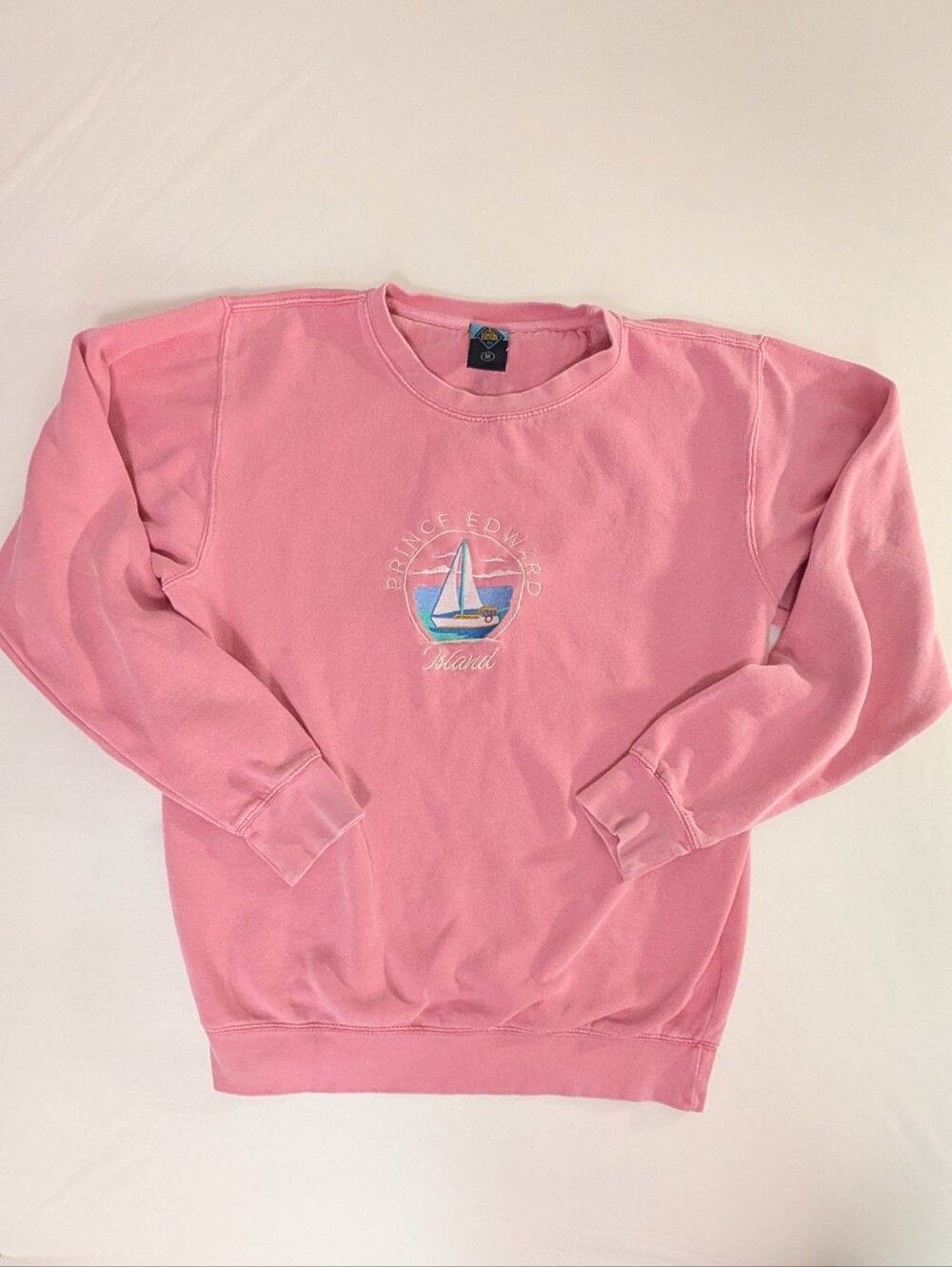 Pink Embroidered Oversized Sweatshirt Prince Edward Island